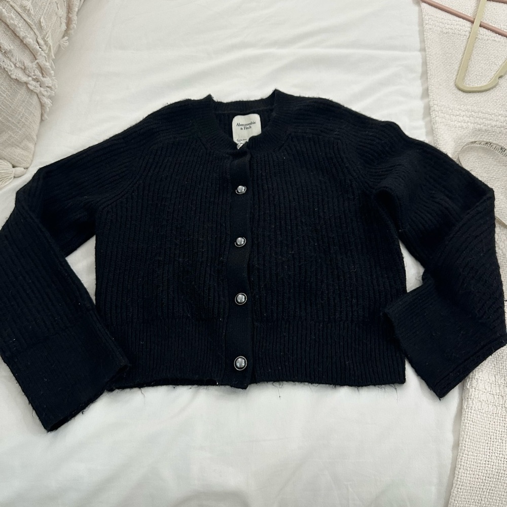 Abercrombie & Fitch Black Knit Cardigan